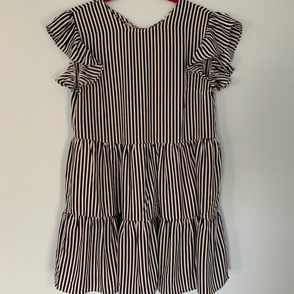 Flowy Navy Striped Dress